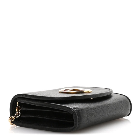 Roxy Calfskin Medium Blondie Chain Wallet Black - Picture 9 of 11